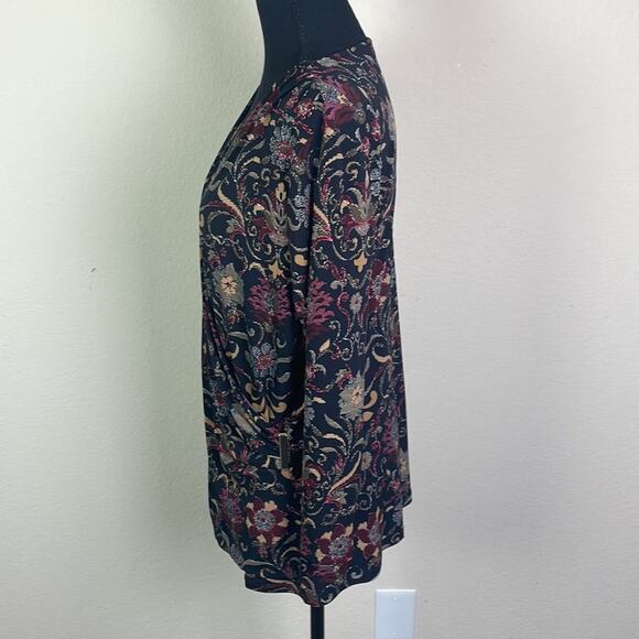Charter Club surplice wrap floral tunic women’s XL - Picture 5 of 13
